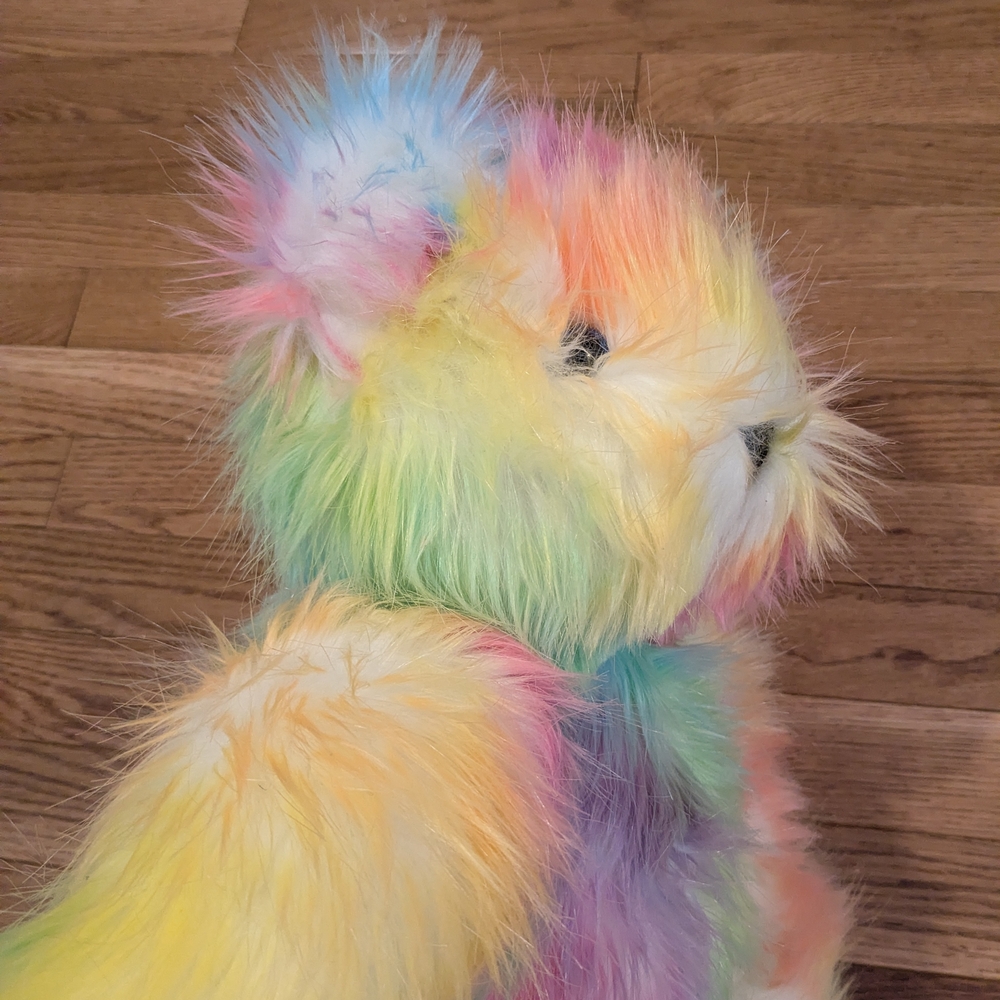 Vermont Teddy Bear True Colors United Rainbow Plush Stuffed Cyndi Lauper Bear - Picture 9 of 16